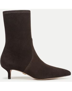Veronica Beard Lisa Stretch Kitten-heel Ankle Boot - Black