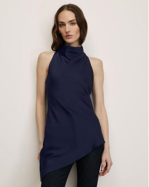Veronica Beard Radford Asymmetrical Top - Blue