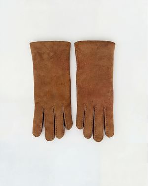 Veronica Beard Denise Suede Glove - Brown