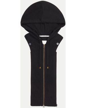 Veronica Beard Merino Wool-cashmere Hoodie Dickey - Black