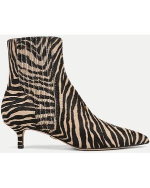 Veronica Beard Lisa Kitten-heel Ankle Boot - White