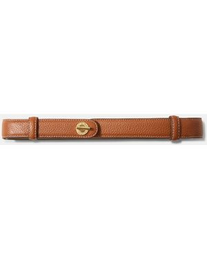 Veronica Beard Anchor Leather Belt - White