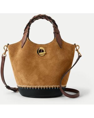 Veronica Beard Suede Anchor Bag - Metallic