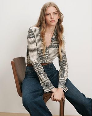 Veronica Beard Monique Button-down Blouse - Blue