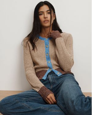 Veronica Beard Ibra Merino Wool-blend Cardigan - Blue