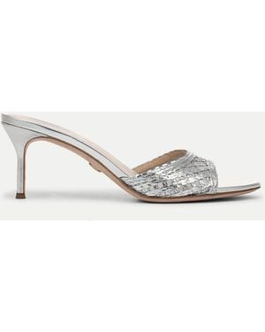 Veronica Beard Tia Raffia Sandal - White
