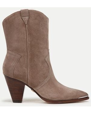 Veronica Beard Cody Suede Western Bootie - Brown