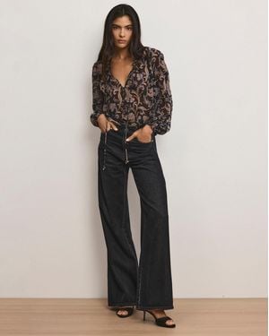 Veronica Beard Kasey Wide-leg Jean - Multicolor