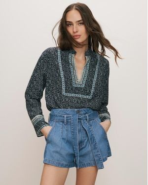 Veronica Beard Jaylen Denim Short - Blue