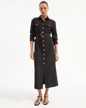 Veronica Beard Jaden Shirtdress - Black