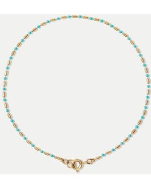 Veronica Beard Enamel Bead Chain Anklet - Multicolor
