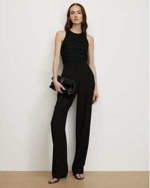 Veronica Beard Kenneth Pleated Pant - Black