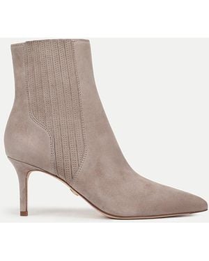 Veronica Beard Lisa Mid-heel Ankle Boot - White