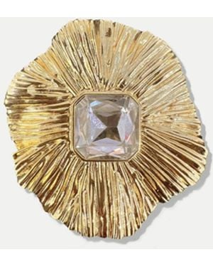Veronica Beard Floral Brooch - White