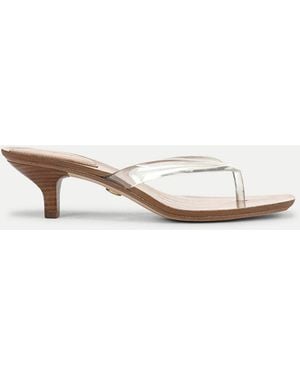 Veronica Beard Clea Jelly Kitten-heel Sandal - Natural