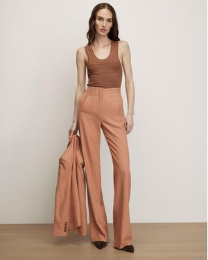 Veronica Beard Jude Wide-leg Pant - Natural