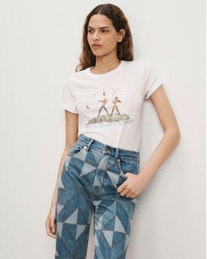 Veronica Beard Carla Crewneck T-shirt - White