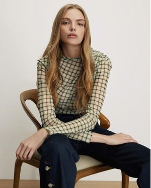 Veronica Beard Nuvia Plaid Top - Multicolor