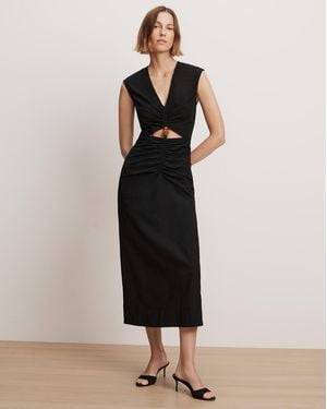 Veronica Beard Marisabel Cutout Midi Dress - Black