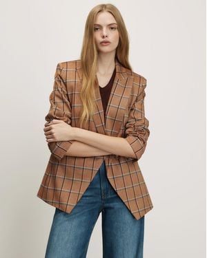 Veronica Beard Rickie Plaid Dickey Jacket - Blue