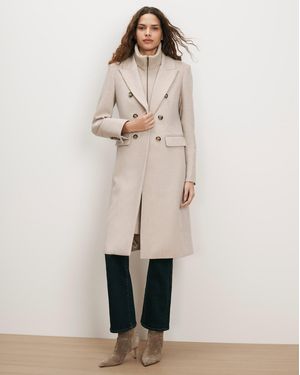 Veronica Beard Stryder Double-breasted Dickey Coat - Natural