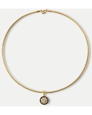 Veronica Beard Snake Chain Pendant Necklace - Metallic