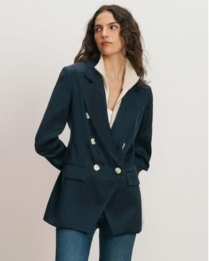 Veronica Beard Chesterfield Dickey Jacket - Blue