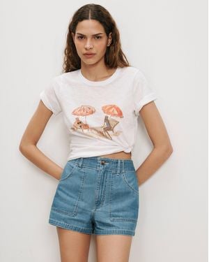 Veronica Beard Carla Crewneck T-shirt - White
