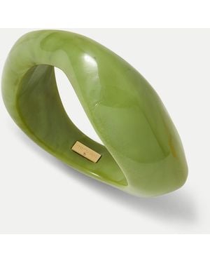 Veronica Beard Marbled Resin Bangle - Green