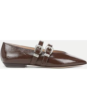 Veronica Beard Bancroft Leather Mary Jane Flat - Brown
