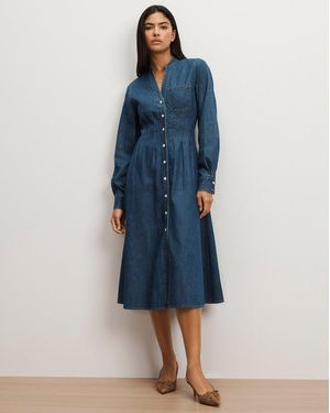 Veronica Beard Arcadia Denim Shirtdress - Blue