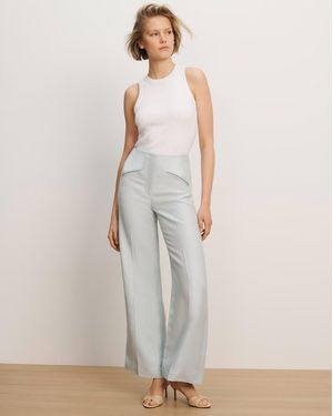 Veronica Beard Cassidee Wide-leg Pant - Natural
