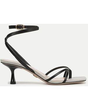 Veronica Beard Caterina Leather Ankle-wrap Sandal - White