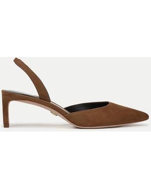 Veronica Beard Caroline Suede Slingback Pump - Natural