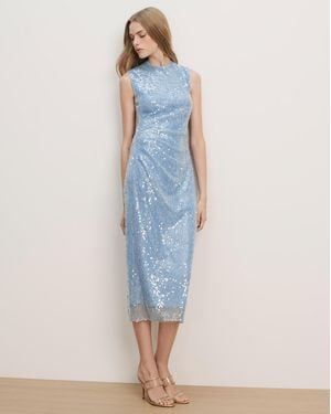 Veronica Beard Kimberly Sequin Midi Dress - Blue