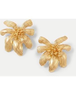 Veronica Beard Flower Statement Earring - Metallic