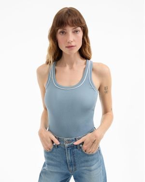 Veronica Beard Birke Scoop-neck Tank Top - Blue
