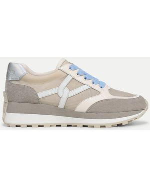 Veronica Beard Valentina Ripstop Sneaker Sand Silver - White