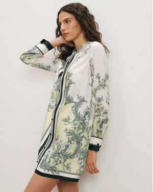 Veronica Beard Carstowe Scarf-print Mini Dress - Natural