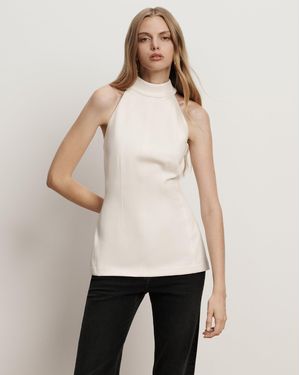 Veronica Beard Johanne Halter Top - Natural