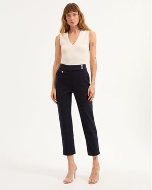 Veronica Beard Renzo Pant Navy Silver - Blue