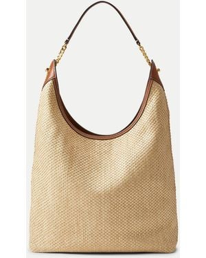 Veronica Beard Jour Raffia Bag Hazelwood Natural
