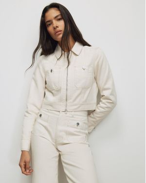 Veronica Beard Patty Moto Jacket - Natural