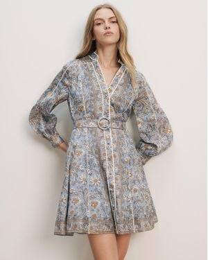 Veronica Beard Kumar Belted Mini Dress - Gray