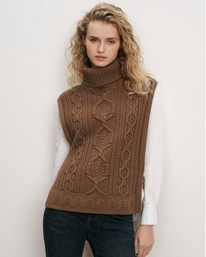 Veronica Beard Bentleigh Merino Wool Vest - Brown
