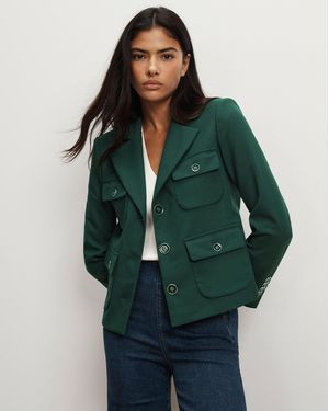 Veronica Beard Schuyler Tailored Utility Jacket - Green