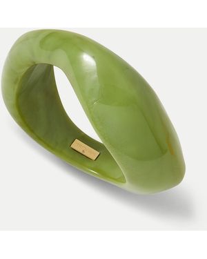 Veronica Beard Marbled Resin Bangle - Green