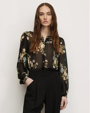 Veronica Beard Ashlynn Silk Blouse - Black