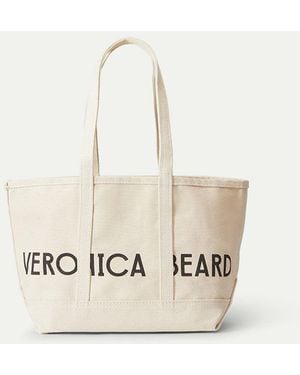 Veronica Beard Small Canvas Logo Tote - Natural