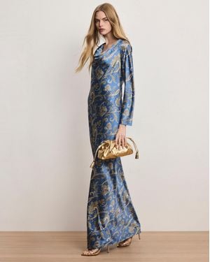 Veronica Beard Ember Silk-blend Maxi Dress - Blue